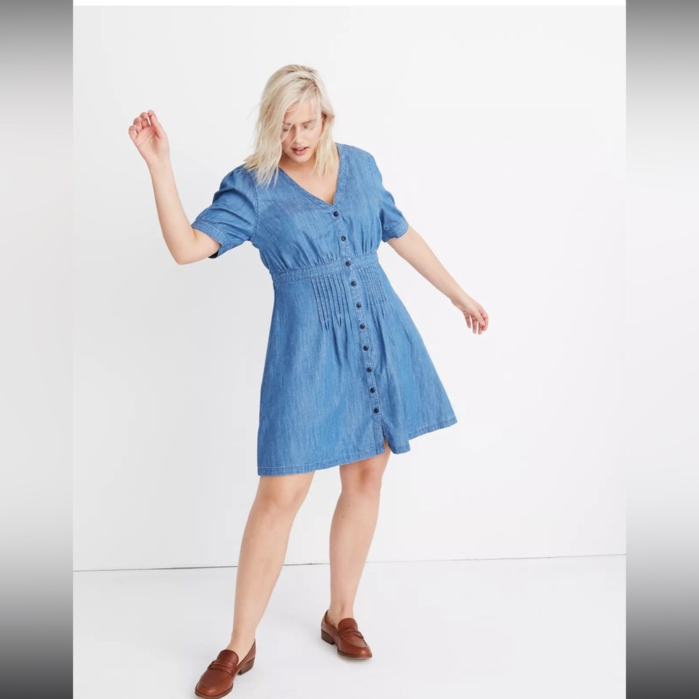 Madewell Soft Denim Daylily Shirt Dress